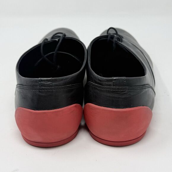 Camper Romain Kremer Oxford Shoes Mens 12 EU 46 Black Leather Red Heel Hipster main image 7
